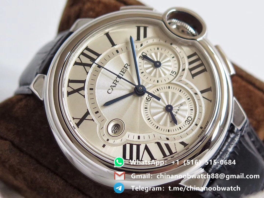 Cartier Ballon Bleu W6920078 44mm ZF SS Silver Dial Swiss 1904 MC - Replica  Watches China
